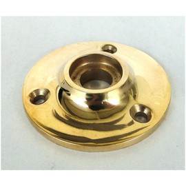 Small Door Rosette of Solid Brass great for porcelain black base hardware renovators supplies