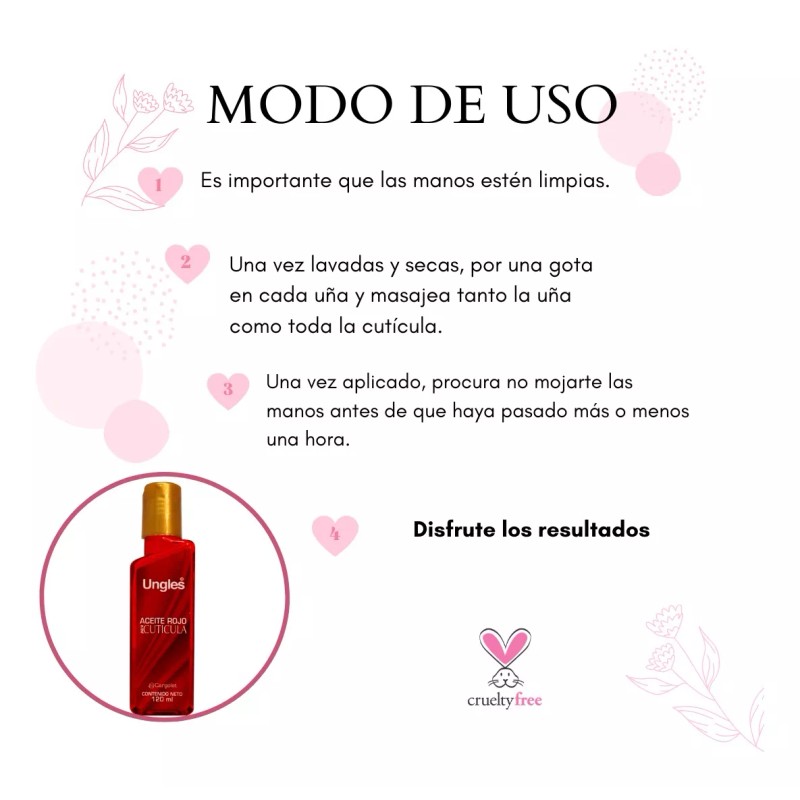Ungles Aceite Rojo Para Eliminar La Cuticula Cargolet 120ml