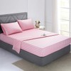 Satin-Silk Sheets Queen Size Bed Set, Pink Soft Cooling Deep