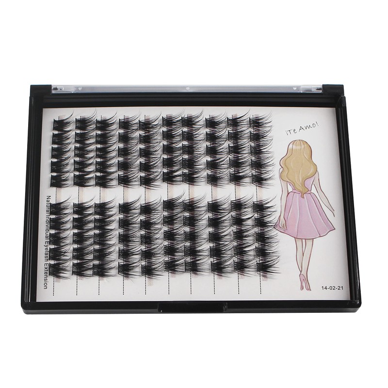Bodermincer Home Eyelash Extension Thick Segmented 3D Effect Glue Bonded