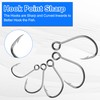 100pcs Inline Single Hooks Large Eye Single Replacement Hooks High