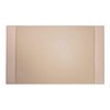 White Latte Bonded Leather 30" x 18" Side-Rail Desk Pad