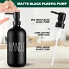 VIMERPA Hand Soap Dispenser, Matte Black Soap Dispenser for Bathroom,