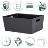 3 x Organiser Boxes, 15 cm High, Anthracite, 26 x