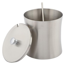 Goick Stainless Steel Sugar Bowl with Lid and Spoon, Sugar Container Bowls Stainless Steel Container with Lid for Serving Sugar Pepper Salt Spices for Home and Kitchen 400 ml / 13 oz