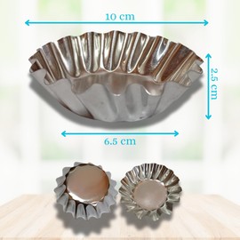 Moldes Para Mini Tartas, Mini Moldes para Tartas de Acero Inoxidable #4 alta, Moldes Individuales de Tartas para Hornear, Moldes para tarta Premium (25)