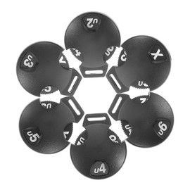 Outanaya Protective Golf Labels 6 Pcs Circular Rotating Number Tags for Golf Club Head Covers