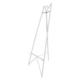 58 Inch Iron Adjustable Arts & Crafts Easels,Metal Easel Stand with Chain Support for Mirror,Floor Easels for Display Wedding Sign(White)