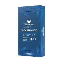 100 Nespresso Compatible Capsules Three Kings Coffee – Decaf Coffee Pods for Nespresso Machines – Decaf Nespresso Capsules – Nespresso Decaf Pods Coffee Accessories - Decaffeinato