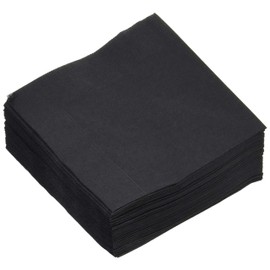 Artnap C24-BK-J Color Napkins, Made in Japan, 9.8 x 9.8 inches (25 x 25 cm), Pack of 50, Black