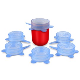 Orblue Silicone Stretch Lids, 6-Pack Small, 2.6 Inches (stretches to 3.5 inches)