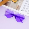 Fengek 6 Pcs Heart Shape Sunglasses Frameless Transparent Glasses Party