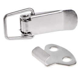 Bestgle 6 Packs Stainless Steel Spring Loaded Toggle Latch Catch Clamp Clip Drawer Hasp Clasp Duck Billed Buckles for Toolbox, Trunk, Case and Chest (58mm Overall Length)