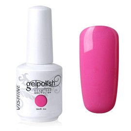 Vishine Soak Off UV LED Gel Polish Lacquer Nail Art Manicure Varnish Fuchsia Pink 1481