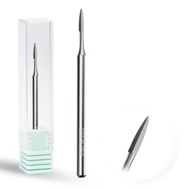 Curacoro Cuticle Nail Drill Bit 3/32'' - 1.2mm Flame Polygon Shape Bit for Professional Finish, Refine & Smooth Acrylic or Gel Nails, Nail Art Pedicure Manicure Salon & Home
