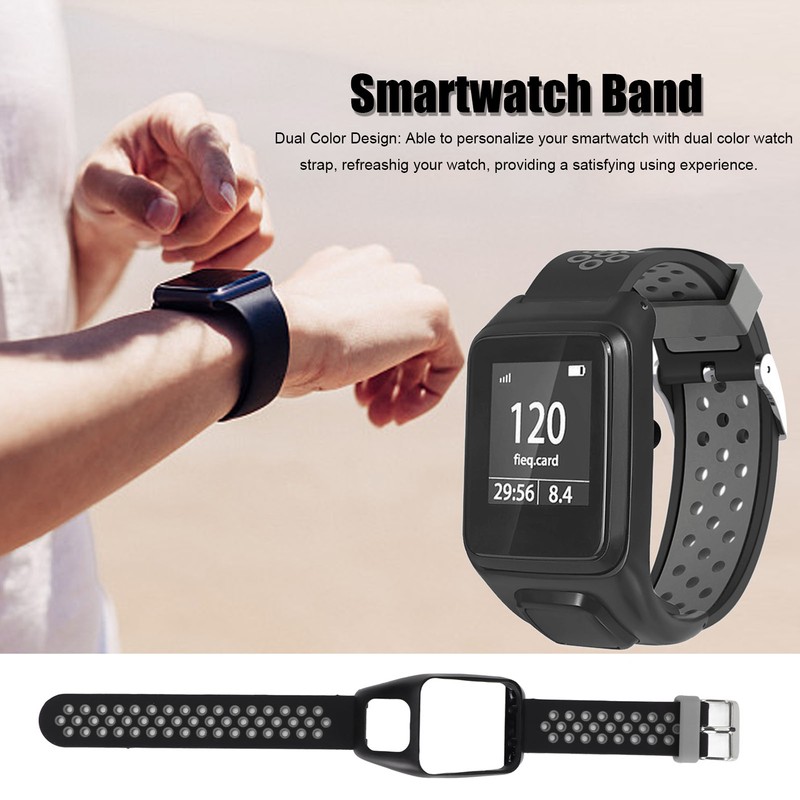 Smartwatch Band Silicone Wrist Watch Strap Dual Color with Pin