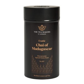 The Tea Makers of London Chai of Madagascar - Green Honeybush Tea with Delightful Blend of Exotic Fruits 125g Caddy
