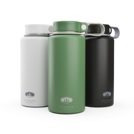 GSI Outdoors Microlite 1000 Twist – Ultra-Lightweight 33 fl. oz. Vacuum Insulated Stainless Steel Water Bottle with Twist-Top Lid for Hot and Cold Beverages (Onyx)