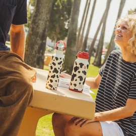 Bottle Bottle 600ml Insulated Water Bottle with Handle Hiking Drink Flask (Cream Yellow)