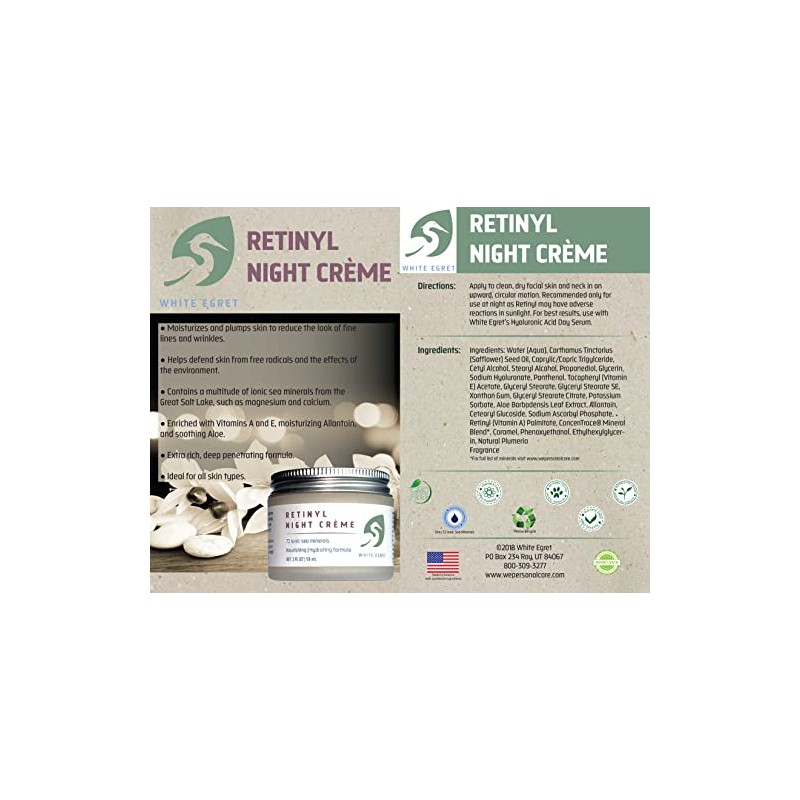White Egret Crema de Noche con Retinol Night Cream with