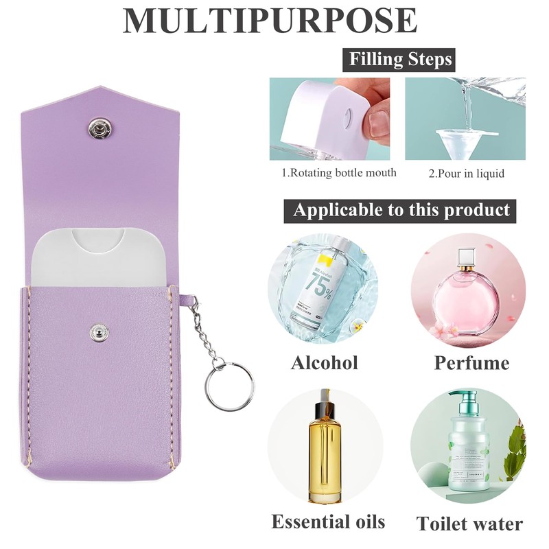 Hennaja Hand Sanitizer Spray Case, Hand Sanitizer Holder Zippered Pouch,