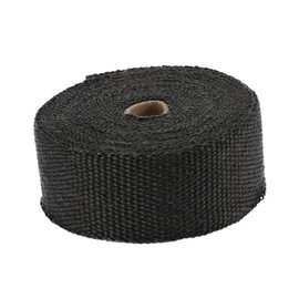 Mobestech 2pcs Fiber Wrap Tape Exhaust Roll for Car Motorcycle High Temp Resistance Heat Shockproof Exhaust Hose Protection