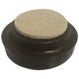 Fort Fasteners Castor Cups, With Felt Pad Large Od 65mm (2.5/8 Inch) Brown Midi 1 Castor Cup