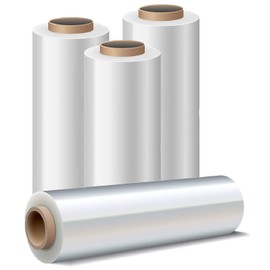 Stretch Wrap Industrial Strength 4 Pack 18" x 1500 Sq Ft - Premium 80 Gauge +Thick (0.80 Mil) Clear Cling Plastic Pallet Supplies | Durable Self - Adhering Packing Moving Heavy Duty Shrink Film Rolls