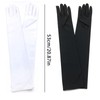 Long Black Gloves,Long White Gloves,1920s Style Dance Gloves,Elbow Satin Gloves