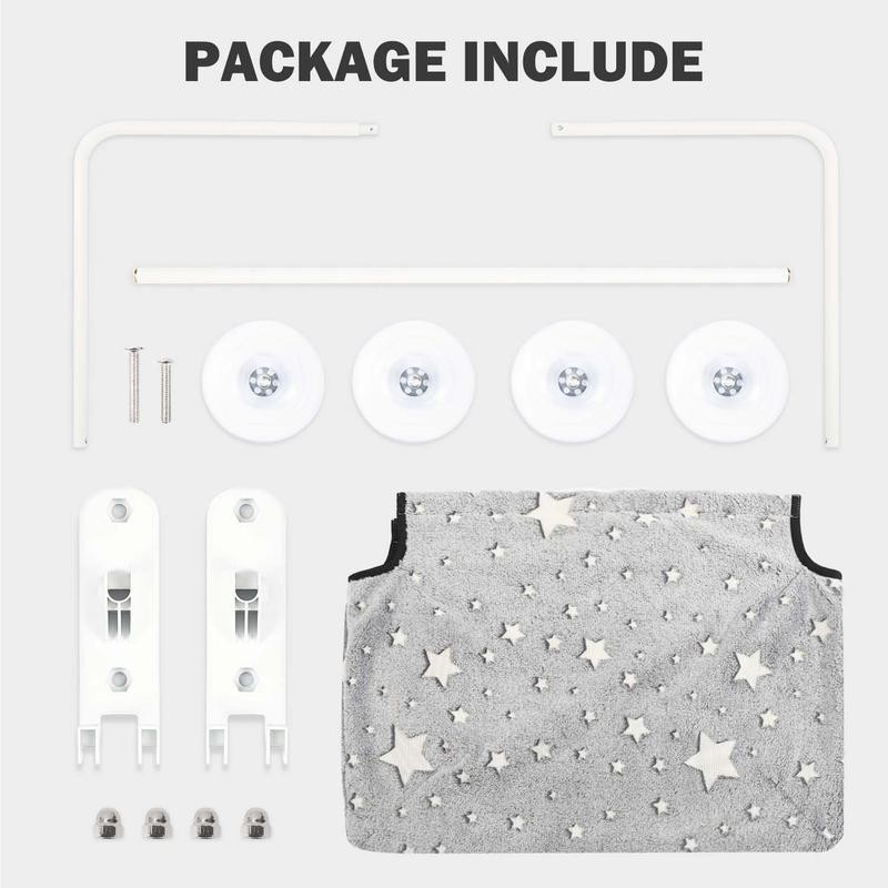 POMESEA 【POMESEA Cat Window Perch】Sunbathing Hammock with Hook Design,Glow in