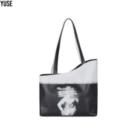 YUSE Full Print Line Shoulder Bag - Black 1ea