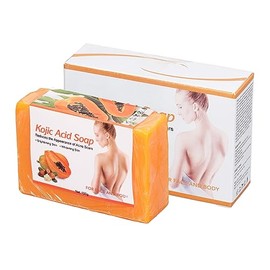 YUYTE Jabón de ácido Kójico para Aclarar la Piel,Ácido Kójico Valítico,Extracto de Papaya,Barras de Hierbas Aclarantes para Unisex,Jabón de Baño Corpo