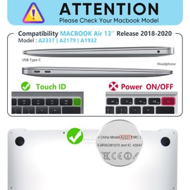 HXCASEAC Case Compatible with MacBook Air 13 inch Case 2020 2018 with Foldable Stand, Anti-Scratching Protective Hard Shell Cover for A2337, A2179, A1932 PU Leather, Cream