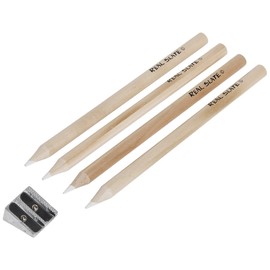Pepperell Real Slate Chalk Pencils 5/Pkg W/Sharpener