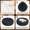 LUOJINYI Fluffy Dog Bed, Round Pet Bed, Doughnut Cat Bed,