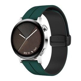 LYSMVIVI Magnetic Watch Band 16mm 18mm 19mm 20mm 22mm - Quick Release - Skin-Friendly Soft Silicone Sport Watch Band for Men Women, Magnetic Folding Clasp Silicone Strap