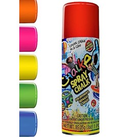 JA-RU Sidewalk Chalk Spray (1 Can Assorted) Kids Driveway, Yard, Sidewalk Liquid Colored Chalk. Field Marking Line Spray Temporary Markers. Washable Outdoor Set Art Toys. 3525-1