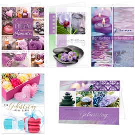 Birthday Cards with Fine Embossing Set of 50 Folding Cards with Envelope Not the Smaller A6 Size!