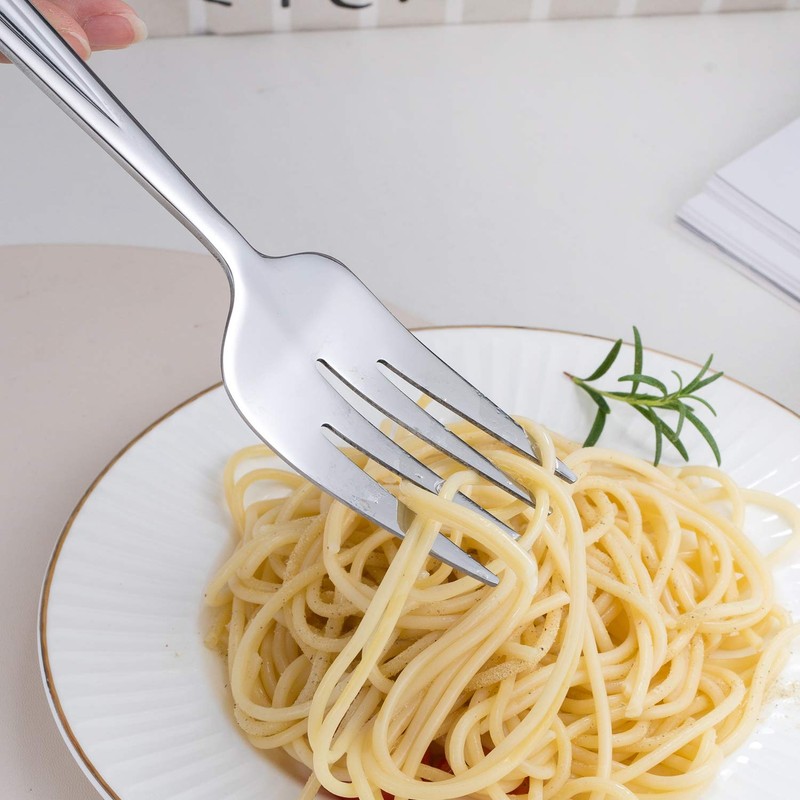 GoGeiLi Stainless Steel Serving Spoon and Serving Fork Set, Include