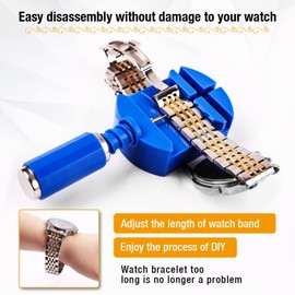 BYNIIUR Watch Link Removal Tool Kit, BYNIIUR Watch Band Tool Strap Chain Pin Remover Repair Tool Kit for Watch Band Strap Adjustment, Watch Bracelet Sizing and Watch Repair