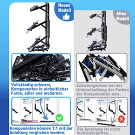 Display Stand Compatibility with Speed Champion Cars，Upgraded 3-Tier Car Showcase Shelf (Cars Not Included), Display Building Kit for Kids, Boys and Girls
