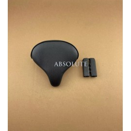 F&R NEW! ABSOLUTE BEACH CRUISER VINYL SADDLE 209 IN ALL BLACK W/ BLACK CUSTOM GRIPS.