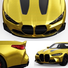 Lypumso Plating Chrome Gold Vinyl Wrap Film, Mirror-Like Gloss Finish for Car, Motorcycle | Easy DIY Install & Air Release | Removable No Residue 1ft x 10ft