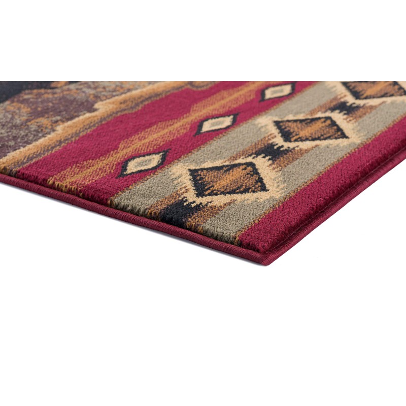 Sierra Bear Red 3x10 Runner Rug for Hallway & Walkway,