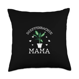 Plant Parent Gardening Mama Apparel Dieffenbachia Plant Parent Mama Gardening Throw Pillow, 18x18, Multicolor