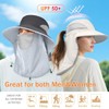 ZEXIAN Men&Women Wide Brim Fishing Ponytail Sun Hat with Removable
