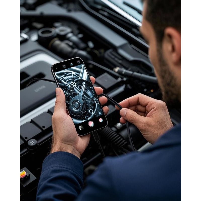 KAIWEETS 8-LED HD Borescope Camera - IP67 Waterproof Endoscope for