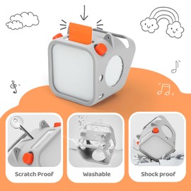 TATAVR Case Compatible with Yoto Player 3rd Generation,Silicone Shell with Easy-to-Carry Handle,Anti-Slip Anti-Scratch, Kids Bluetooth Audio Speaker Plays Adventure Jacket Cover Accessory