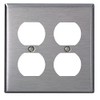 Leviton 2-Gang, Duplex Device Receptacle Wallplate, Standard Size, Device Mount,