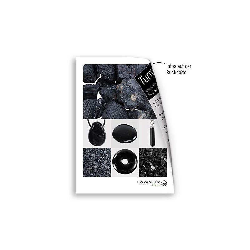 Black Tourmaline Massage Stick | Gemstone Handle 8-10 cm |